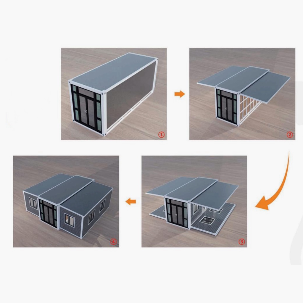 Double-Wing Folding House detail 1